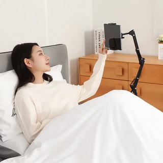 ToneZone 핸드폰 아이패드 태블릿 탄소강 니케 자바라 스탠드 거치대 대형, 블랙