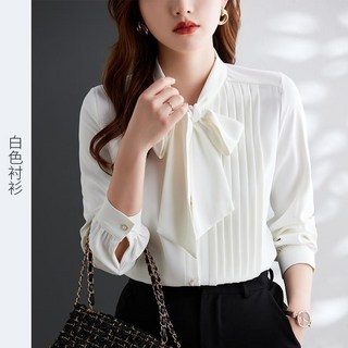 겟템-리본 쉬폰 블라우스