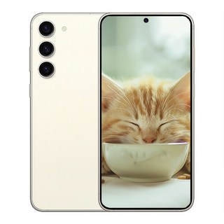 갤럭시 S23 크림 클로즈업