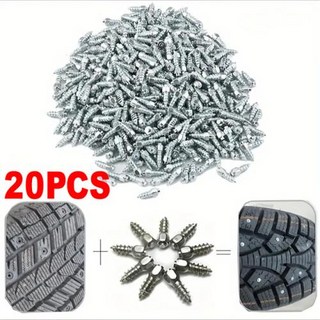 자동차 타이어 스터드 미끄럼 방지 나사 못 자동차 바이크 오토바이 자전거 트럭 오프로드 타이어 얼음 방지 스파이크 스노우 신발 밑창 클리트 10020 개 20개 상품 이미지