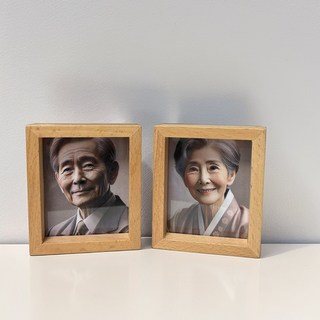 메모리얼 쉼 납골당 미니액자 추모액자 2개 고무나무 상품 이미지