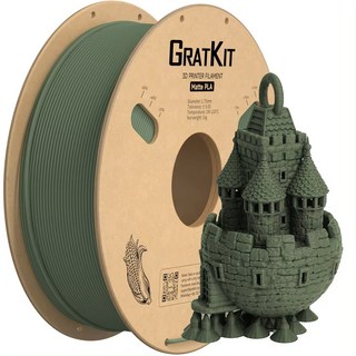 3D 필라멘트 무광 매트 PLA 1kg 1.75mm 프라임3D 올리브 그린의 주요 특징
