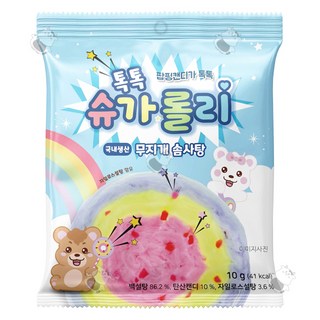 톡톡 슈가롤리 무지개 솜사탕, 1개