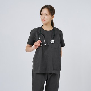 유니스토어 남여 간호복 수술복 크루넥 베이직 스크럽 상하의 세트 / 4color