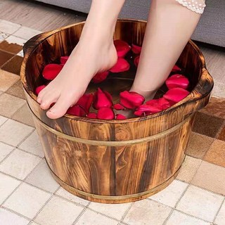 나무통 족욕기 발 담그는 보온 목욕 워시 발마사지 피로회복, 30 하이 바이노럴 탄화 싱글 배럴 쑥 300g