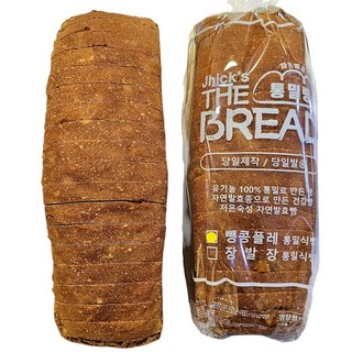 [더브레드천연발효빵] 100%통밀빵_뺑콩플레(샌드위치용) 통밀식빵 1kg ( 샌드위치용통밀빵 비건빵 건강빵 무설탕빵 호밀빵 건강빵 통밀빵 토스트빵 ), 1개