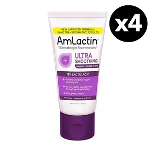 AmLactin 울트라 수딩 핸드 바디크림 140g x4개 15%젖산 락티산 AHA 건조보습제 엠락틴, 4개