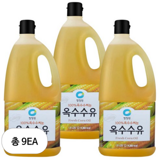 청정원 옥수수유, 9개, 1.8L