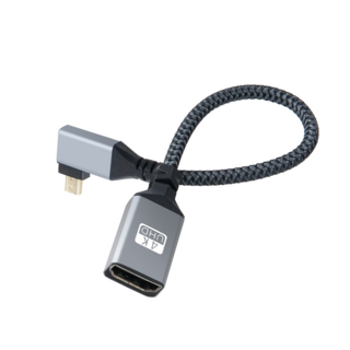 Micro HDMI to HDMI 변환케이블 20cm꺽임M/F 4K BD832, 1개