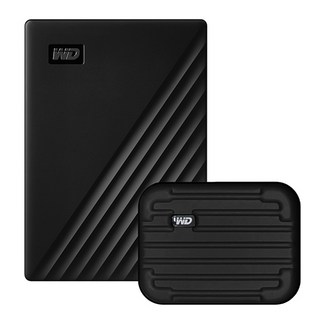 WD New My Passport 휴대용 외장하드 + 파우치 세트, 6TB, 블랙