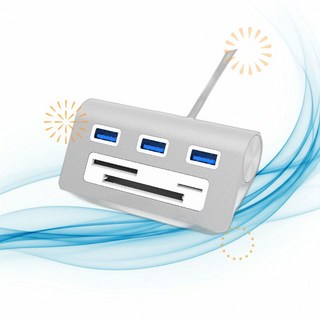 SABRENT USB 허브 프리미엄 3포트 알루미늄 3.0 HB-MACR - 멀티 카드 리더 맥PC 호환 ZB, 1개
