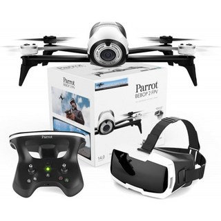 Parrot 패롯 Bebop 2 FPV 드론 세트 스카이컨트롤러 및 FPV 고글 포함 화이트, 1개