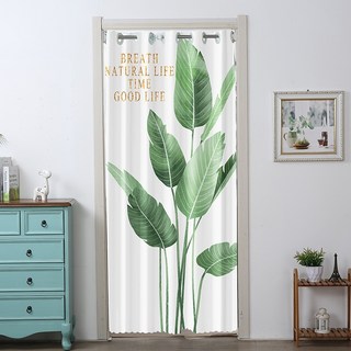 MEIISEO인테리어 바란스 가리개 문 가림막커튼, 120*200cm, 녹색 식물