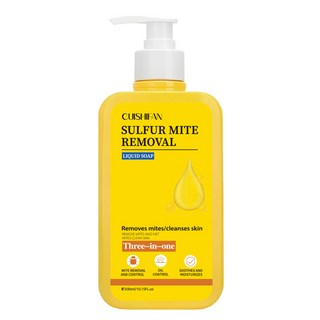 CUISHIFAN 유황 바디워시 항균 딥클렌징 샤워 물비누, 2개, 300ml
