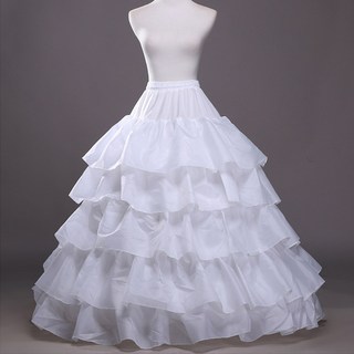 5단 프릴캉캉 패치 드레스 한복 와이어속치마