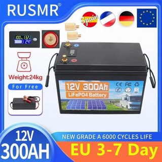 리튬 인산철 배터리 12V 600A 800A 캠핑용 대용량 내장 BMS 다리미 인산염 셀 팩 골프 카트 태양광용 LiFePo4 5000 사이클 500AH 300AH 200AH 1, 12V300Ah, 1개