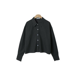 퍼니걸스 6974 베이직 카라 크롭 겉기모 셔츠 남방 여성의류