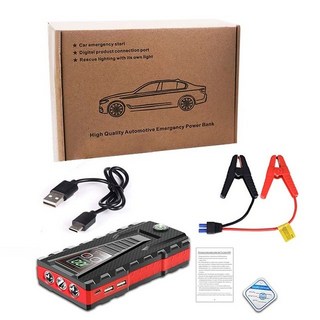 22000mAh 휴대용 자동차 점프 스타터 보조베터리 자동차 부스터 충전기 12V 시작 장치 가솔린 디젤 자동차 비상 부스터, 1개