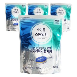 [NEW스팀워시]LG생활건강 자연퐁 식기세척기세제 타블렛 올인원(세제+린스)10g 55개입, 550g, 4개