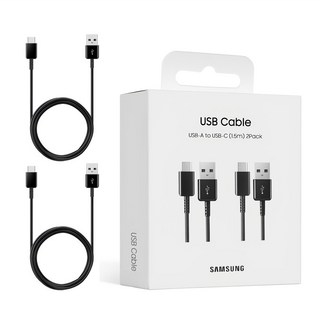 삼성 C타입 고속 충전 케이블 2팩 EP-DG930MBKGKR, 1.5m, 2개