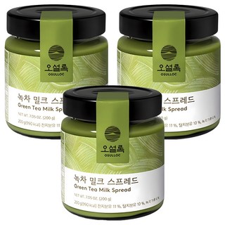 오설록 녹차 밀크 스프레드 200g 3개 식사 점심시간 한식 혼밥 집밥 외식, 200g × 3개