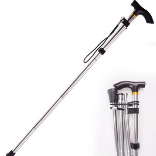 미끄럼방지 접이식 5단 등산지팡이