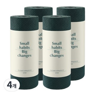 소소이지 이지 원데이 일회용 수세미 60p, 다크그린, 60개입, 4개