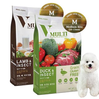 서울퍼피 [큰알갱이] V멀티인섹트 반건조습식 오리(1.2kg) 1봉 + 양(1.2kg) 1봉, 1세트, 1.2kg, 양+오리