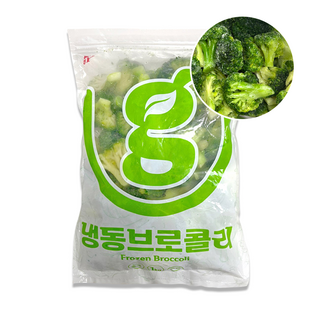 그린포켓 냉동 손질된 브로콜리 야채 채소 대용량 업소용, 2개, 1kg
