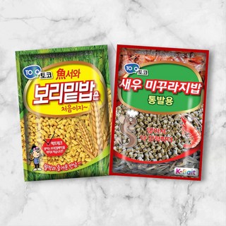 토코 집어제 2종세트 보리밑밥 새우 미꾸라지밥 확산성 집어제 떡밥, 1개, 400g