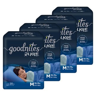 굿나이트 중형 남아 20매 4팩, 굿나이트 중형 남아, 20매, 4팩, 중형(M)