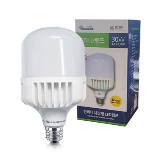 E26전구 E26 소켓 LED 볼 전구 컨버터내장형 램프 30W 주광색, 1개