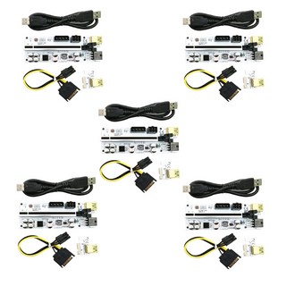 PCI-E 라이저 카드 SATA 6P PCIE PCI-E Express 어댑터 1x 16x USB3.0 Extender 5pcs, 검은 색, 1개 3.0pci PCI-E 라이저 카드 SATA 6P PCIE PCI-E Express 어댑터 1x 16x USB3.0 Extender 5pcs, 검은 색, 1개 3.0pci