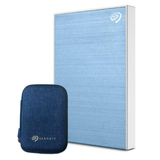 씨게이트 외장하드 One Touch HDD 데이터복구 +파우치, LightBlue, 2TB