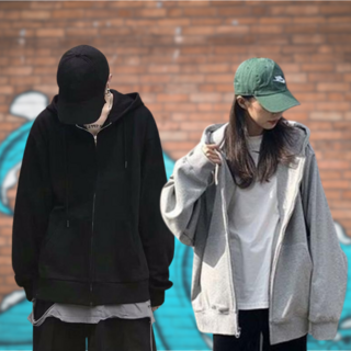 P.Bonheur 데일리 오버핏 후드 집업 남녀공용
