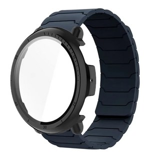 Amazfit Active 2 용 마그네틱 루프 실리콘 스트랩 + 유리 케이스 Amazfit Active 2 시계 밴드 Correa 용