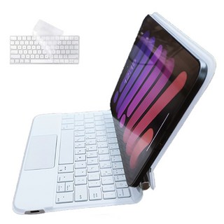 eABANG 아이패드 호환 미니6 미니7 (A17pro) 한글 매직키보드, white, white키보드만, 일반형
