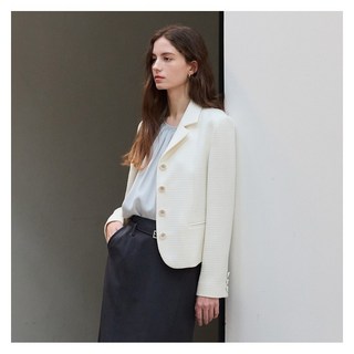 더아이잗뉴욕 더아이잗 트위드 노치드 칼라 크롭 재킷 IRSP0JK561