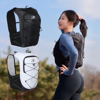 제로웨이트210g 소형 등산가방 가벼운 트레일러닝조끼 10L, 블랙