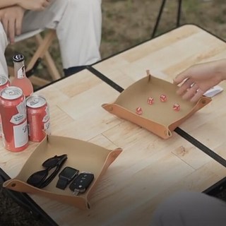 캠핑 트레이 경량 감성캠핑 수납함 정리 보관함 접시, 01.SOA_9771 간편트레이 옐로우