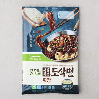 더블식감 짜장도삭면 2인 480g 1개 냉면 쫄면 자취생음식 여름음식 여름별미밀키트 간편식, 480g × 1개