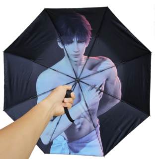 오타쿠 우산 쓸데없는선물 3단 자동 양우산