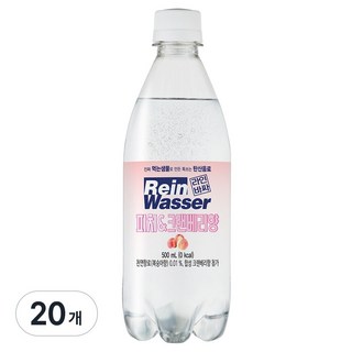 라인바싸 탄산수 피치크렌베리, 20개, 500ml
