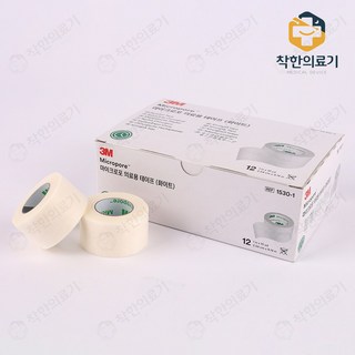 3M 마이크로포 종이반창고 1530-1 화이트 12P, 1개