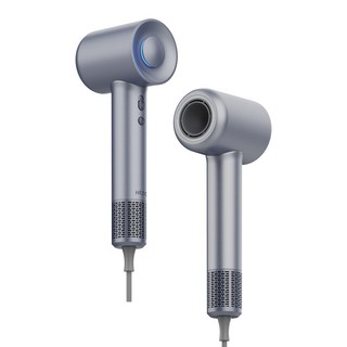 HEZO 초고속 헤어 드라이기 BLDC 8억 음이온 1600W 380g, 그레이