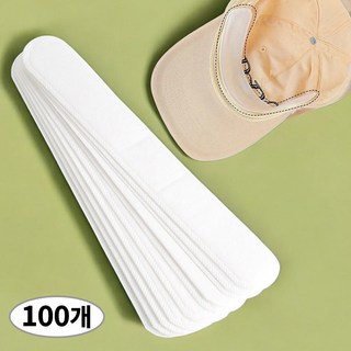 생활톡 모자 캡 오염 이염 방지 보호 패드 가드 100개, 화이트