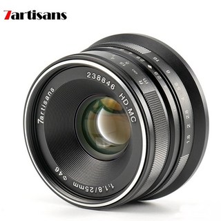 [7장인] 25mm F1.8 렌즈 7artisans 후지 X 소니 E 마운트 7아티산스, 후지 X 마운트 - 실버