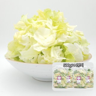 의령농산 건강채소 간편 양상추 컷 샐러드 대용량 2kg 500g 4팩, 4개