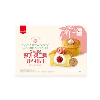 삼립 부드러운 딸기 생크림 카스테라 6입 1박스, 6개, 540g