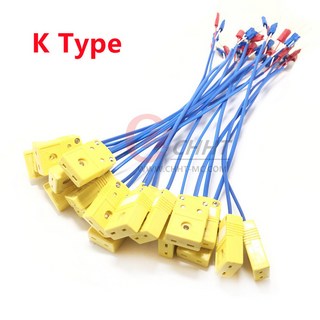 커넥터 포함 K/T 타입 온도 센서 테트라 플루오로 열전대 연장 와이어, Length 0.5m K Type, 1개
